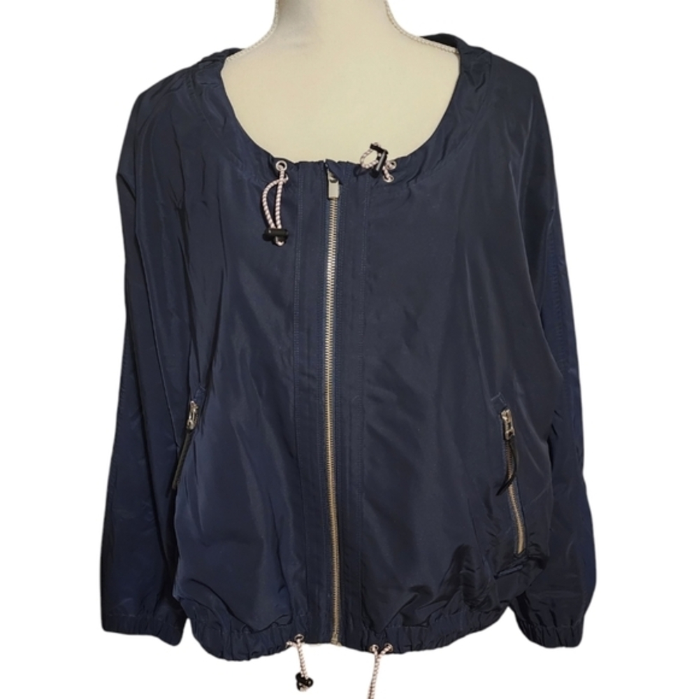 Athleta navy chill bomber jacket